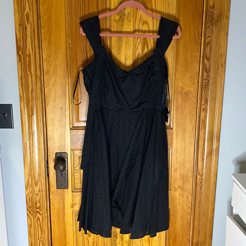 Hell Bunny Vixen Retro Black Polka Dot Dress NWT 2XL